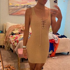 Tan tshirt dress